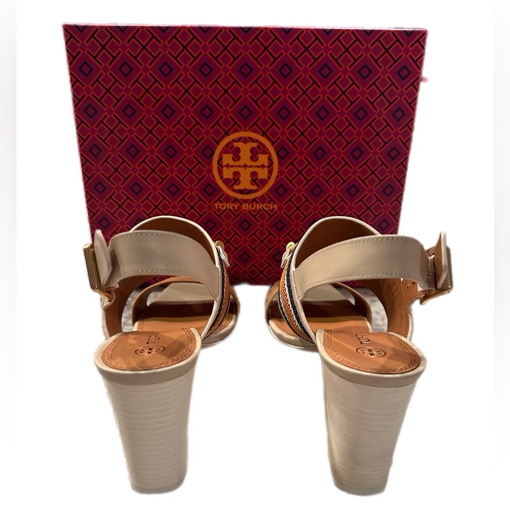 Tory Burch Jessa Block Heel Sandal Size 9.5- with box - Picture 5 of 15